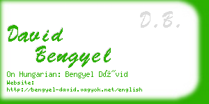 david bengyel business card